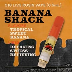 Banana Shack - 0.5g Live Rosin Cartridge