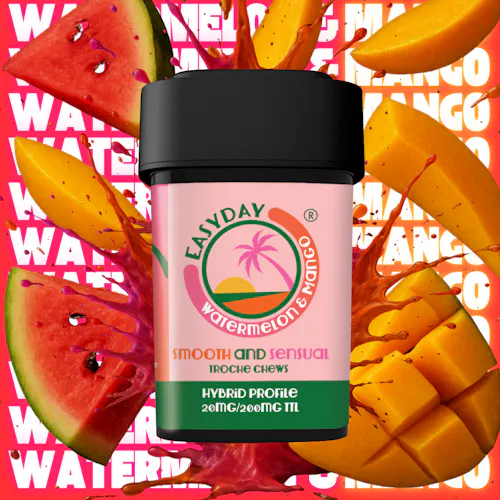 Smooth and Sensual Watermelon & Mango Gummies 20mg THC 10pk